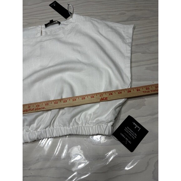 Lulus Brings You Back Ivory Two-Piece Midi Dress Viscose/Linen NWT Size M Medium - Picture 9 of 13